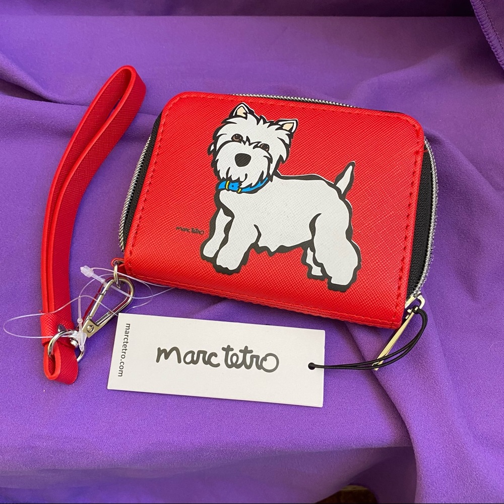 Marc Tetro Red Dog Print Wallet